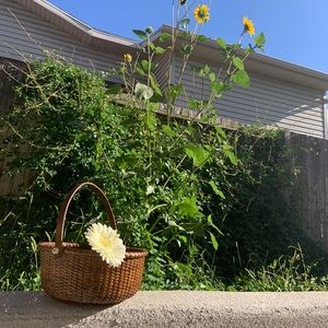 Dark Brown Basket with Round Handle